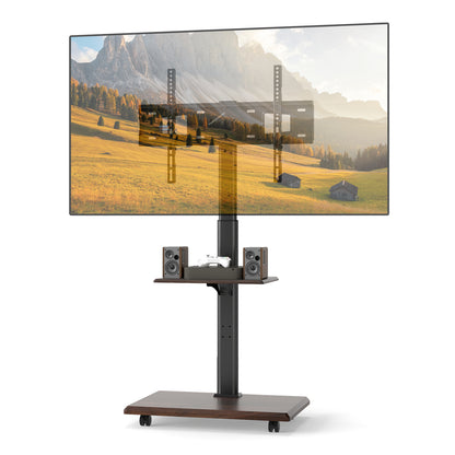 Entertainment center and TV stand with a TV mounted