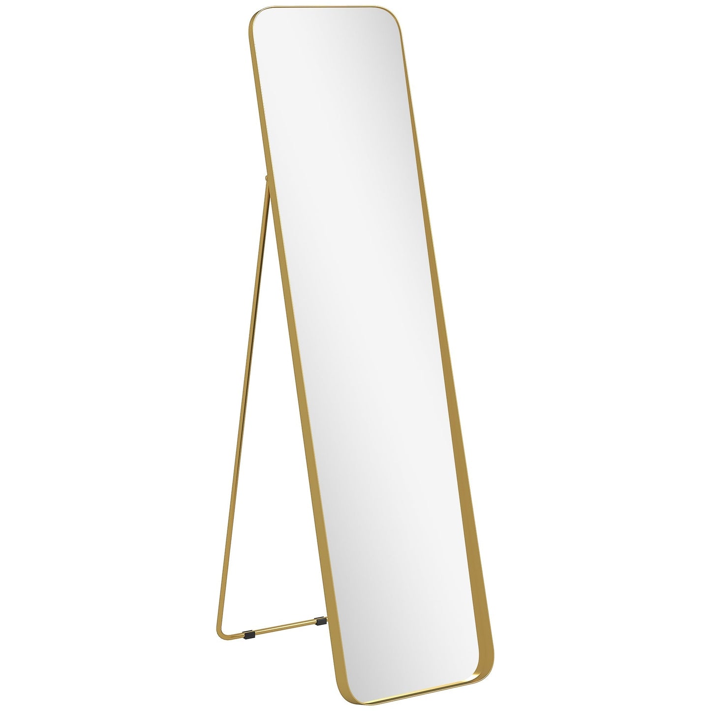 HOMCOM 40 x 160 cm Rectangular Full Length Mirror - Gold Tone