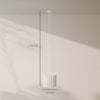 HOMCOM Linen Pendant Light, Bedside Ceiling Lamps with E27 Bulb, Modern Hanging Lights for Living Room, Bedroom, Kitchen, Hallway, White