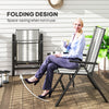 Outsunny Set of Two Rattan Reclining Garden Chairs - Grey
