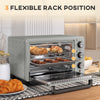 HOMCOM 21L Mini Countertop Oven, 100Â°C-230Â°C Adjustable Temp - Silver Tone