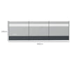 Outsunny Camping Windbreaker with Clear Windows, Carry Bag and Steel Poles, for Beach Caravan Campervan, 440 x 140cm, Grey