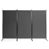 3 Panel Folding Room Divider-Grey