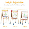 2 IN 1 Kids Art Easel Double Sided Chalk Board Tray
