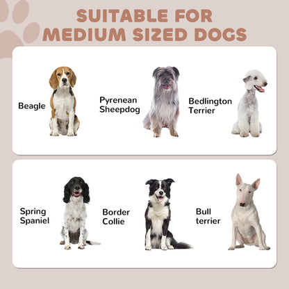 PawHut Pet Feeding Station with Raised Dog Bowls, Adjustable Panel, Hooks, Black