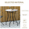 Outsunny _60cm Mosaic Outdoor Patio Table - Red