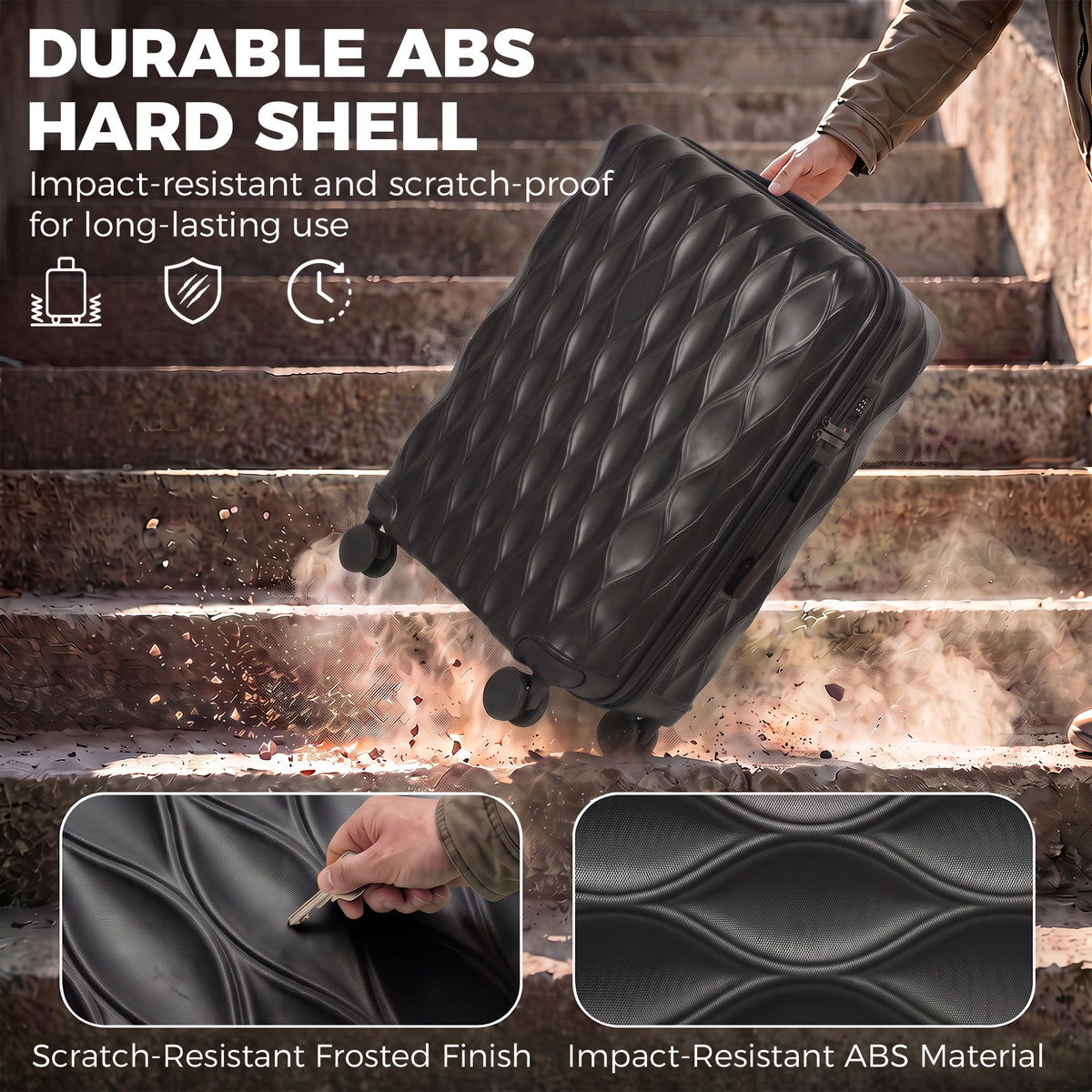 HOMCOM 28Inch Suitcase in Black