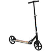 AIYAPLAY Foldable Kids Scooter with Adjustable Handlebar, 200mm Big Wheel, Rear Fender Brake, for Ages 6-12 Years, Black