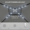 Outsunny 3.36 x 3.36m Pop Up Gazebo Party Tent with Solar-Powered LED Lights, Adjustable Event Shelter with Netting, Black