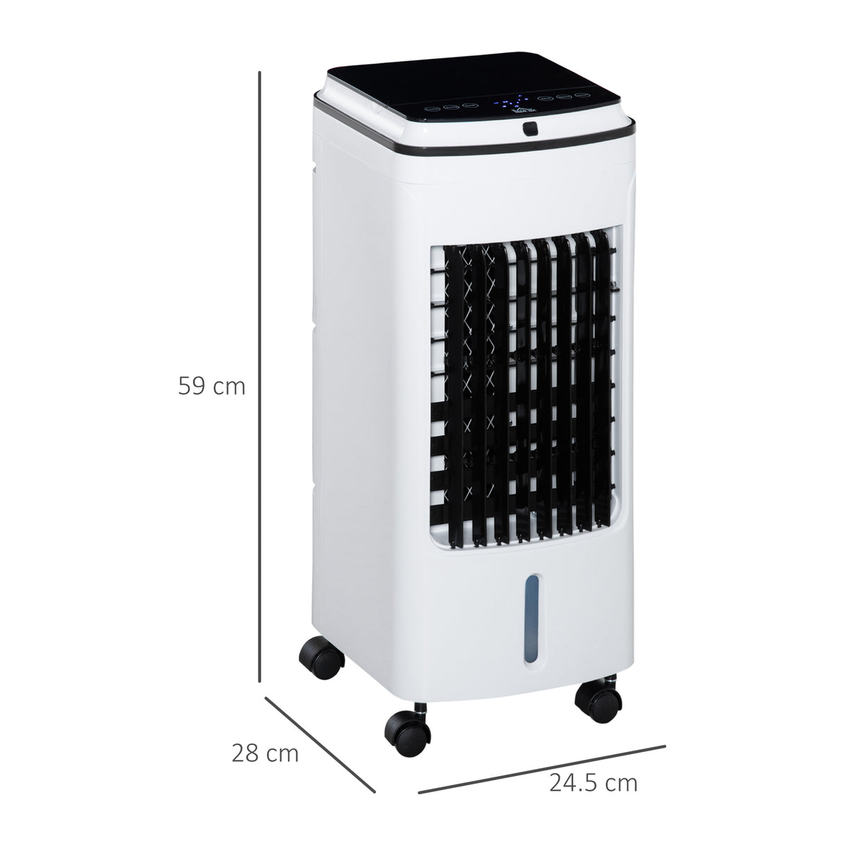 HOMCOM 3-in-1 Evaporative Air Cooler with 4L Water Tank in White