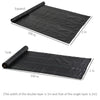 Outsunny 2m x 100m Heavy Duty Weed Control Membrane, Weed Membrane for Landscaping Driveway Gravel Artificial Grass Lawn Underlay, Black