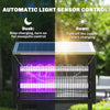 Outsunny Solar Bug Zapper Outdoor, 3500 V Electric Mosquito Fly Zapper with 4.3 m Cord, Dusk-to-Dawn Control, Black