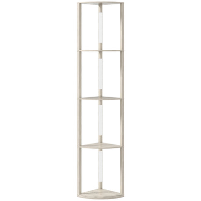 HOMCOM 4-Tier Corner Floor Lamp