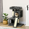 PawHut Cat Tree for Indoor Cats 81cm Cat Scratching Post Scratch Board Kitten Tower Climbing Frame, Black