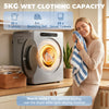 HOMCOM 5kg Compact 40-60â  Tumble Dryer - Silver Tone