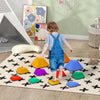 AIYAPLAY 11-Piece Heart-Shaped Kids Balance Stepping Stones and Motor Skills, Multicoloured