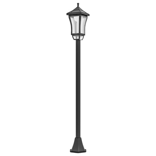 مصباح عمود إضاءة للحديقة من أوت سني، بطول 1.3 متر، مصابيح عمود شمسي LED خارجية، مقاوم للماء IP44 للفناء، الحديقة، الممر، أبيض بارد