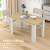 HOMCOM Dining Table for 4-6 People, Kitchen Table with Wood Effect for Dining Room, Oak and White