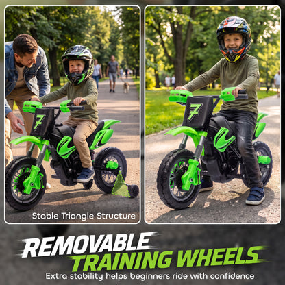 AIYAPLAY 12V Kids Electric Motorbike in Green