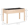 Outsunny Garden Wooden Planters√Ø¬º≈í Non-Woven Fabric, Rectangular Raised Bed,Fir Wood√Ø¬º≈íIndoor/Outdoor, 122.5Lx56.5Wx76H cm