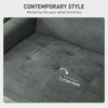 HOMCOM Two-Seater Velvet-Feel Sofa - Grey