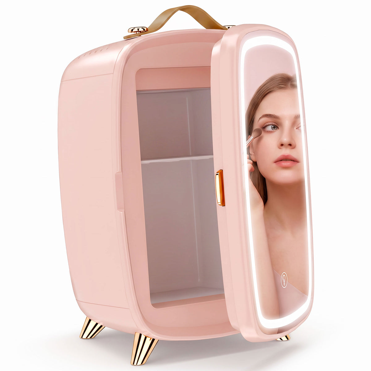 HOMCOM Skincare Refrigerator in Pink