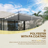 Outsunny Retractable Pergola Cover, 2.55 x 2.5 m Replacement Canopy Fabric for 3 x 3 m Frame, Roof Top Only, Light Grey