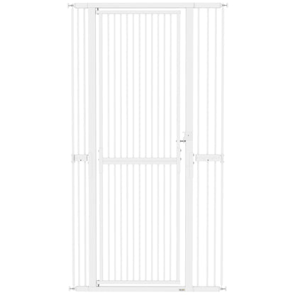 PawHut 180cm Extra Tall Pet Gate with 3.5 cm Narrow Gap, Pressure Mounted No Drilling Cat Gate for Doorways, 77-104cm Width