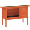 PawHut Wooden Rabbit Hutch, Guinea Pig Hutch with Asphalt Roof, Outdoor Elevated Bunny House for Rabbits, Chinchillas