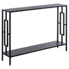 HOMCOM Industrial Console Table with Storage Shelf, Narrow Hallway Dressing Desk with Metal Frame for Living Room, Bedroom, Grey and Black