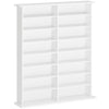 HOMCOM 16-Compartment Media Shelf- White