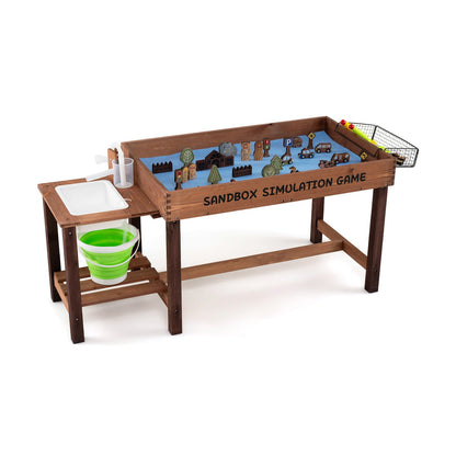 Sensory Table with water pump and sink, a fun activity table for toddlers with sand table toys