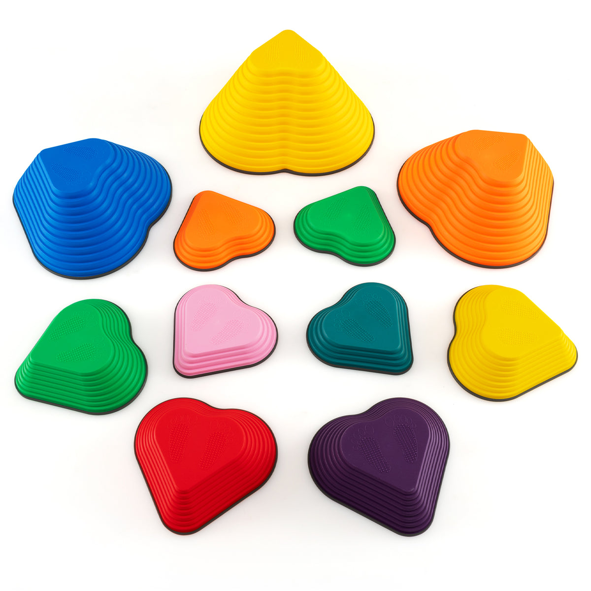 Set of 11 Kids Stepping Stones Balance Blocks in Multicolour