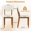 Set of 2 Sherpa Dining Chairs with Rubber Wood Legs-Walnut