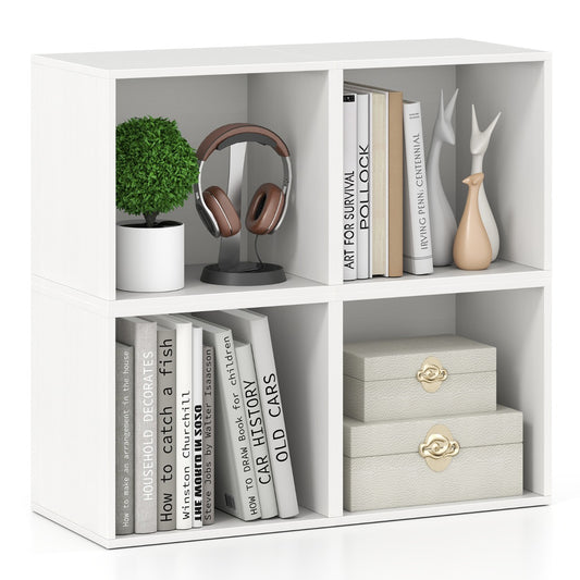 Set of 4 Cube Storage Organizers for Small Space-White