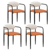 Set of 4 Modern Faux Leather Upholstered Dining Chairs
