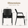 Set of 4 Office Guest Chairs with Ergonomic Mesh Backrest and Cushioned Seat-Black