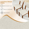 Set of 4 Sherpa Dining Chairs with Rubber Wood Legs-Walnut