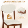 Set of 4 Sherpa Dining Chairs with Rubber Wood Legs-Walnut