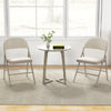 Set of 6 Folding Fabric Padded Chairs&nbsp;with Sponge Seat&nbsp;and Backrest-Beige