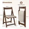 Set of 8 Foldable Dining Chair with Padded Seat and Curved Backrest