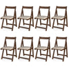Set of 8 Foldable Dining Chair with Padded Seat and Curved Backrest