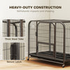 PawHut Heavy Duty Dog Crate,93 x 58 x 76 cm, Large Dog Cage for Small to Medium Breeds