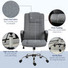 Vinsetto Linen-Look Swivel Office Chair - Dark Grey