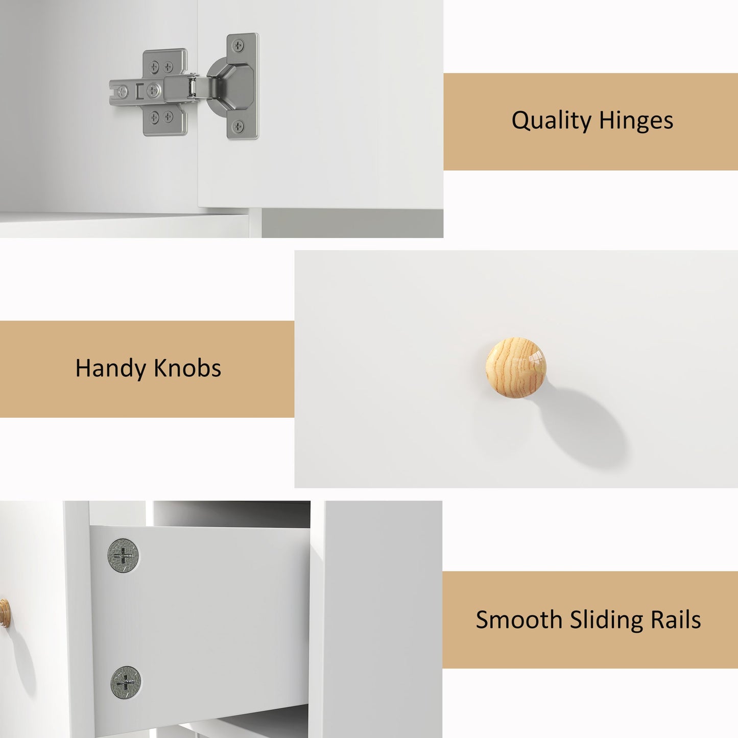 HOMCOM 178 cm Narrow Tall Bathroom Cabinet - White
