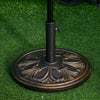 Outsunny 13kg Round Umbrella Base Outdoor Parasol Base Weight Stand Holder for Outdoor Garden Bronze Tone
