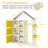 Kids Costume Storage Closet with Storage Bin-Yellow