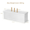 Folding Storage Ottoman Bench with Lid for Living Room-White