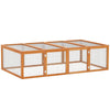PawHut Big Hutches for Rabbits - 6ft Wooden Spacious Outdoor Rabbit Hutch for Pet Rabbits, Natural Wood
