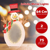 Pre-Lit Snowman with 2 Infinity Tunnel Lights and Top Hat